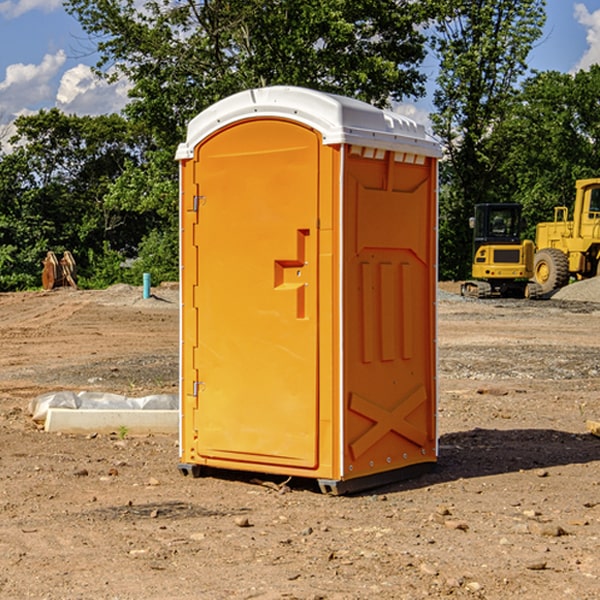 how often are the porta potties cleaned and serviced during a rental period in Bonneauville